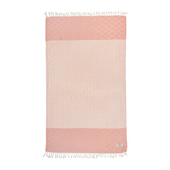 Turkish Cotton Blue & White Diamond Pattern Beach Towel/ throw blanket - Picture 6 of 8